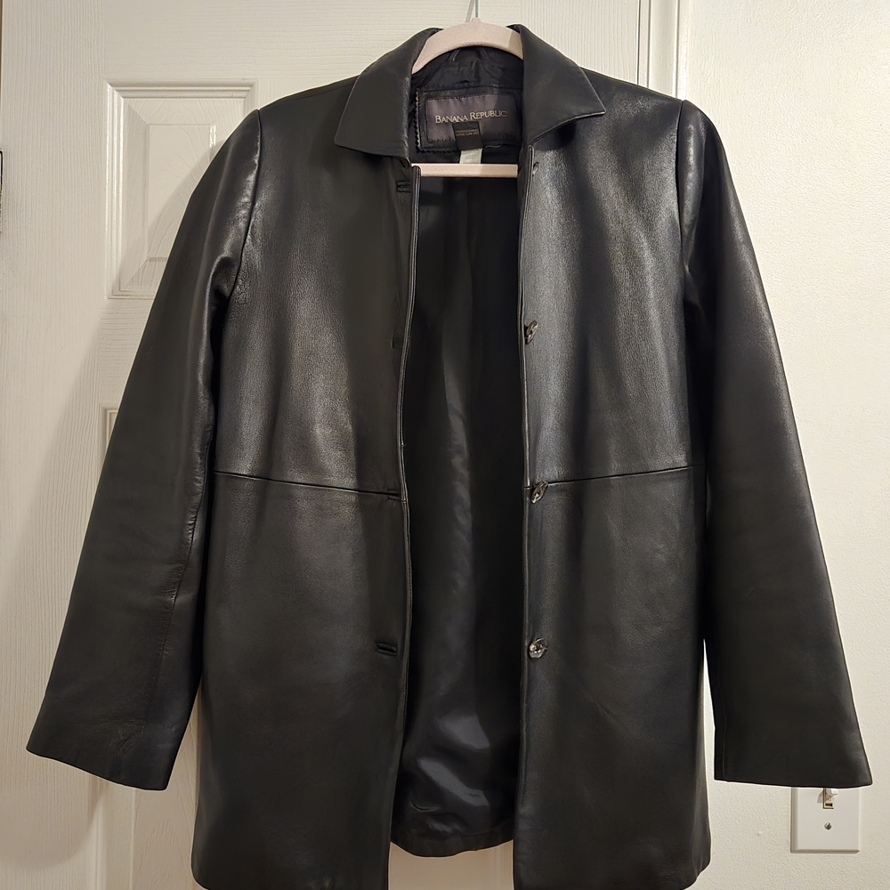 Banana Republic Black Leather Jacket